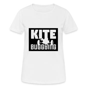 Kite buggying - Women's Breathable T-Shirt - white - Front - AI Model Female 172 dark (172cm)