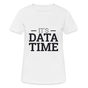 "Its Data Time" | Data Scientist - Frauen T-Shirt atmungsaktiv - Weiß - Vorne - AI Model Female 172 dark (172cm)