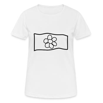 Fleur Drapeau Symbole Forme Nature - T-shirt respirant Femme - blanc - Devant - AI Model Female 172 dark (172cm)