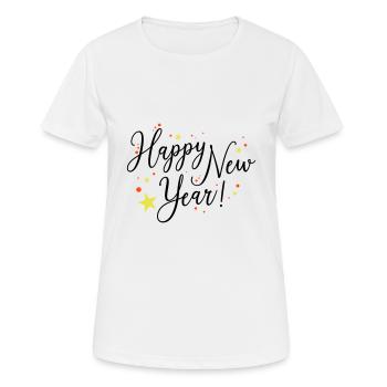 Bonne Année, Nouvel An, Réveillon du Nouvel An - T-shirt respirant Femme - blanc - Devant - AI Model Female 172 dark (172cm)