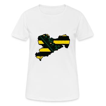 Saxe drapeau - T-shirt respirant Femme - blanc - Devant - AI Model Female 172 dark (172cm)