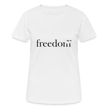 Liberté - T-shirt respirant Femme - blanc - Devant - AI Model Female 172 dark (172cm)