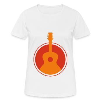 Guitare - Guitar / Acoustic Guitar - T-shirt respirant Femme - blanc - Devant - AI Model Female 172 dark (172cm)