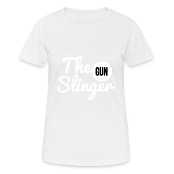The Gun Slinger - Women's Breathable T-Shirt - white - Front - AI Model Female 172 dark (172cm)