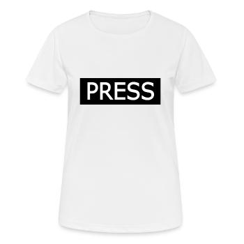 Press - T-shirt respirant Femme - blanc - Devant - AI Model Female 172 dark (172cm)