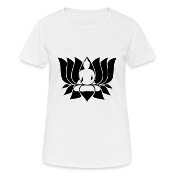 lotus de Bouddha - T-shirt respirant Femme - blanc - Devant - AI Model Female 172 dark (172cm)