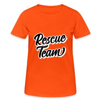 Rescue Team - Women's Breathable T-Shirt - neon orange - Front - AI Model Female 172 dark (172cm)