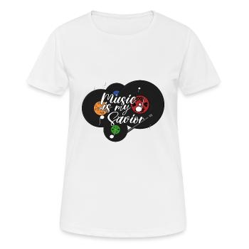 Music is my Savior - Women's Breathable T-Shirt - white - Front - AI Model Female 172 dark (172cm)