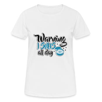 Snus sans fumée anti-fumeurs nicotiniques non-fumeurs - T-shirt respirant Femme - blanc - Devant - AI Model Female 172 dark (172cm)
