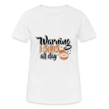 Snus sans fumée anti-fumeurs nicotiniques non-fumeurs - T-shirt respirant Femme - blanc - Devant - AI Model Female 172 dark (172cm)