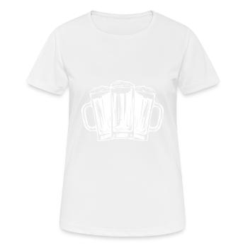 Bier Prost Party Biergläser - Frauen T-Shirt atmungsaktiv - Weiß - Vorne - AI Model Female 172 dark (172cm)