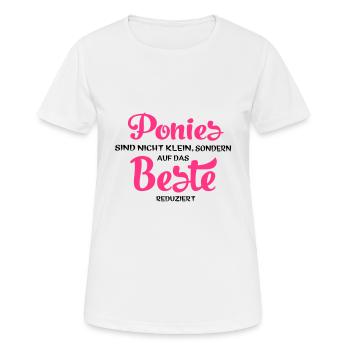 Pony - Frauen T-Shirt atmungsaktiv - Weiß - Vorne - AI Model Female 172 dark (172cm)