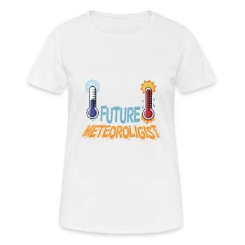 Zukünftiger Meteorologe Meteorologe Student. Gift - Frauen T-Shirt atmungsaktiv - Weiß - Vorne - AI Model Female 172 dark (172cm)