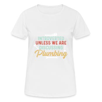 Introvertierte Introvertiert Geschenk - Frauen T-Shirt atmungsaktiv - Weiß - Vorne - AI Model Female 172 dark (172cm)