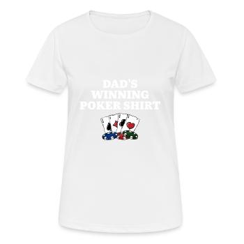 Dad's Winning Poker Shirt Casino Card Games - Frauen T-Shirt atmungsaktiv - Weiß - Vorne - AI Model Female 172 dark (172cm)