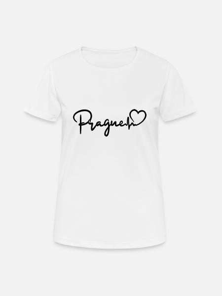 Prague Herzschlag Tschechien Prag - Frauen T-Shirt atmungsaktiv - Weiß
