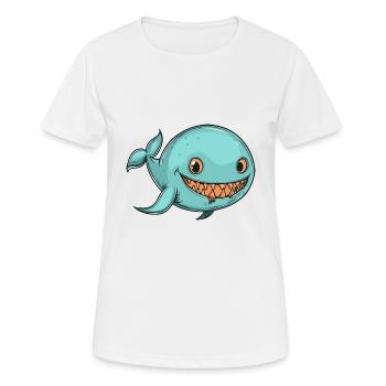 Wal Halloween Lustig Zombie - Frauen T-Shirt atmungsaktiv - Weiß - Vorne - AI Model Female 172 dark (172cm)