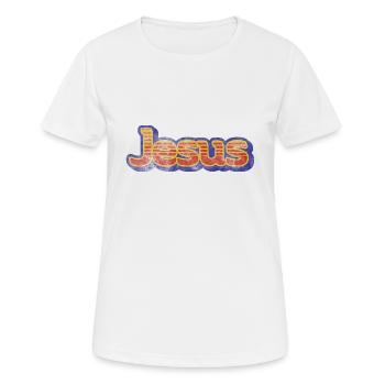 Jesus - Frauen T-Shirt atmungsaktiv - Weiß - Vorne - AI Model Female 172 dark (172cm)