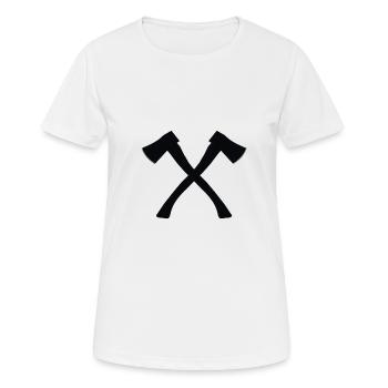 Hache croisée - T-shirt respirant Femme - blanc - Devant - AI Model Female 172 dark (172cm)