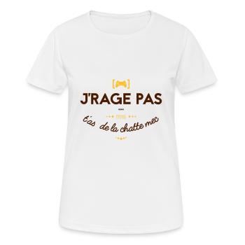 Mauvais joueur - T-shirt respirant Femme - blanc - Devant - AI Model Female 172 dark (172cm)