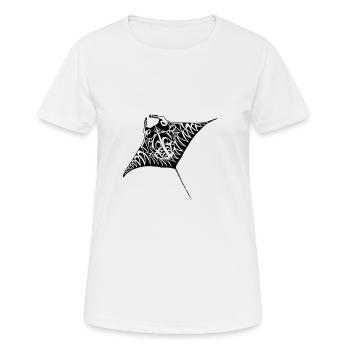 manta maori blk - Women's Breathable T-Shirt - white - Front - AI Model Female 172 dark (172cm)