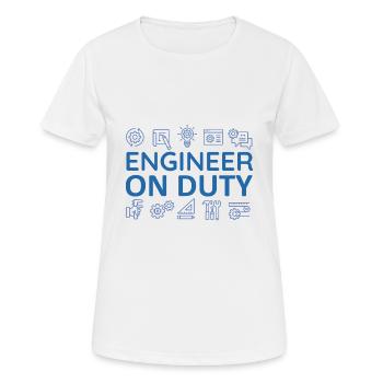 Ingénieur en service - En service - T-shirt respirant Femme - blanc - Devant - AI Model Female 172 dark (172cm)