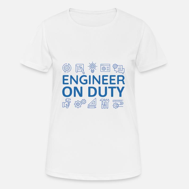 Engineer on Duty - On Duty - Women's Breathable T-Shirt - white