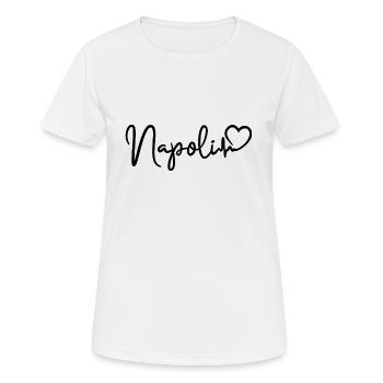Naples battement de cœur Italie Naples - T-shirt respirant Femme - blanc - Devant - AI Model Female 172 dark (172cm)