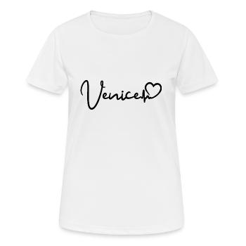 Venise Heartbeat Italie Venise - T-shirt respirant Femme - blanc - Devant - AI Model Female 172 dark (172cm)