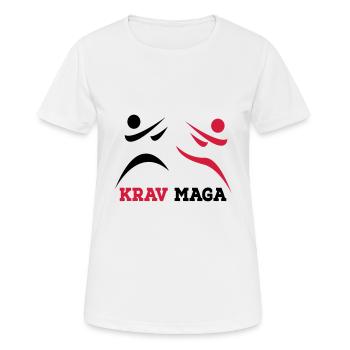 Krav Maga - Frauen T-Shirt atmungsaktiv - Weiß - Vorne - AI Model Female 172 dark (172cm)