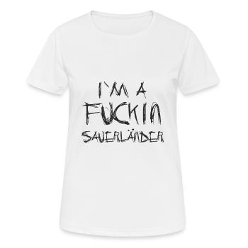 Je suis un putain de Sauerlander - T-shirt respirant Femme - blanc - Devant - AI Model Female 172 dark (172cm)