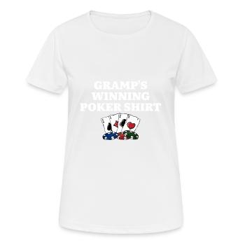 Gramp's Winning Poker Shirt Gambler Grandpa - Frauen T-Shirt atmungsaktiv - Weiß - Vorne - AI Model Female 172 dark (172cm)
