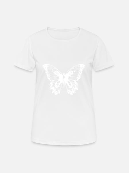Schmetterling Tattoo - Frauen T-Shirt atmungsaktiv - Weiß