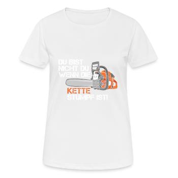 Forstwirt Förster Holzfäller Schreiner Kette - Frauen T-Shirt atmungsaktiv - Weiß - Vorne - AI Model Female 172 dark (172cm)