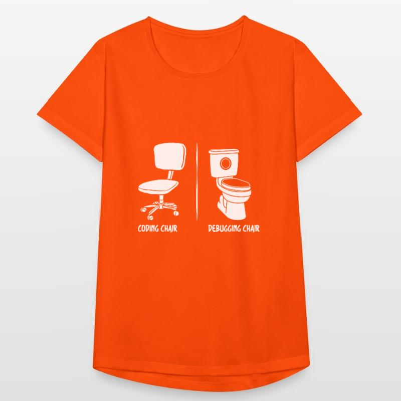 Debugging-Stuhl lustige Programmierer Geschenk Frauen T-Shirt atmungsaktiv