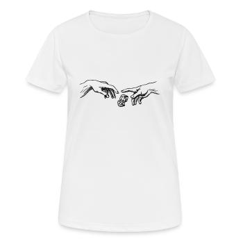 Dice The Creation of Adams Dice Player - Women's Breathable T-Shirt - white - Front - AI Model Female 172 dark (172cm)