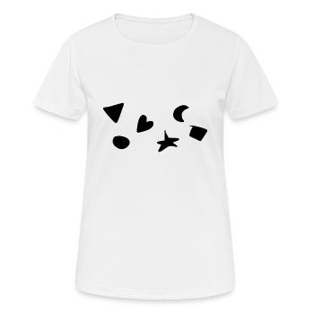 Symbols Shapes Shape Heart symbol - Women's Breathable T-Shirt - white - Front - AI Model Female 172 dark (172cm)