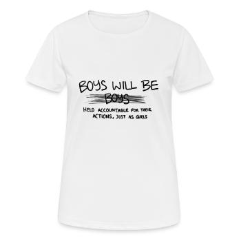 Boys will be Boys - Women's Breathable T-Shirt - white - Front - AI Model Female 172 dark (172cm)