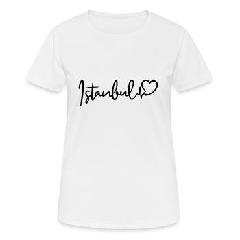 Istanbul Herzschlag - Frauen T-Shirt atmungsaktiv - Weiß - Vorne - AI Model Female 172 dark (172cm)