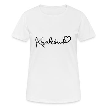Rythme cardiaque de Cracovie - T-shirt respirant Femme - blanc - Devant - AI Model Female 172 dark (172cm)