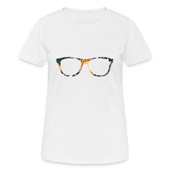 Lunettes - T-shirt respirant Femme - blanc - Devant - AI Model Female 172 dark (172cm)