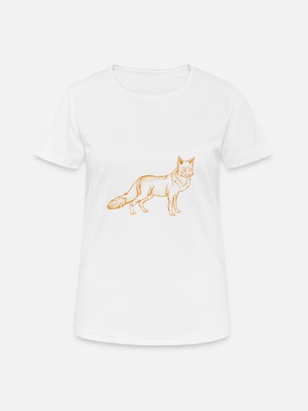 renard - T-shirt respirant Femme - blanc
