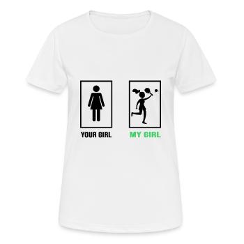 padel padeltennis paddel padel joueur de padel femme - T-shirt respirant Femme - blanc - Devant - AI Model Female 172 dark (172cm)