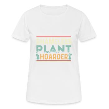 Schamloser Pflanzenhorter Greenskeeper Geschenk - Frauen T-Shirt atmungsaktiv - Weiß - Vorne - AI Model Female 172 dark (172cm)