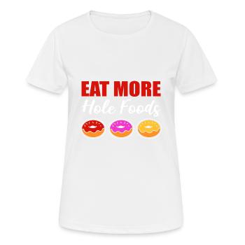 Loch Lebensmittel Naschkatze Gift - Frauen T-Shirt atmungsaktiv - Weiß - Vorne - AI Model Female 172 dark (172cm)