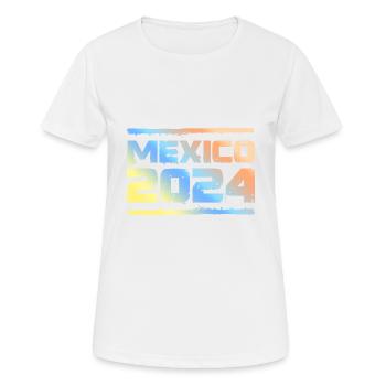 Mexiko 2024 Bunt - Frauen T-Shirt atmungsaktiv - Weiß - Vorne - AI Model Female 172 dark (172cm)