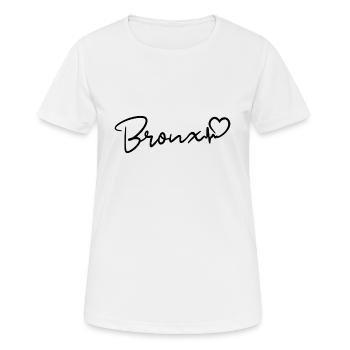Bronx Herzschlag NYC - Frauen T-Shirt atmungsaktiv - Weiß - Vorne - AI Model Female 172 dark (172cm)