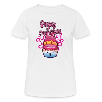 reine des cupcakes muffin donut - T-shirt respirant Femme - blanc - Devant - AI Model Female 172 dark (172cm)