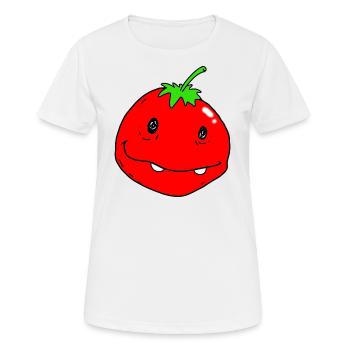 Tomate - Frauen T-Shirt atmungsaktiv - Weiß - Vorne - AI Model Female 172 dark (172cm)