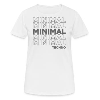 Tiefer Minimal Techno - Frauen T-Shirt atmungsaktiv - Weiß - Vorne - AI Model Female 172 dark (172cm)
